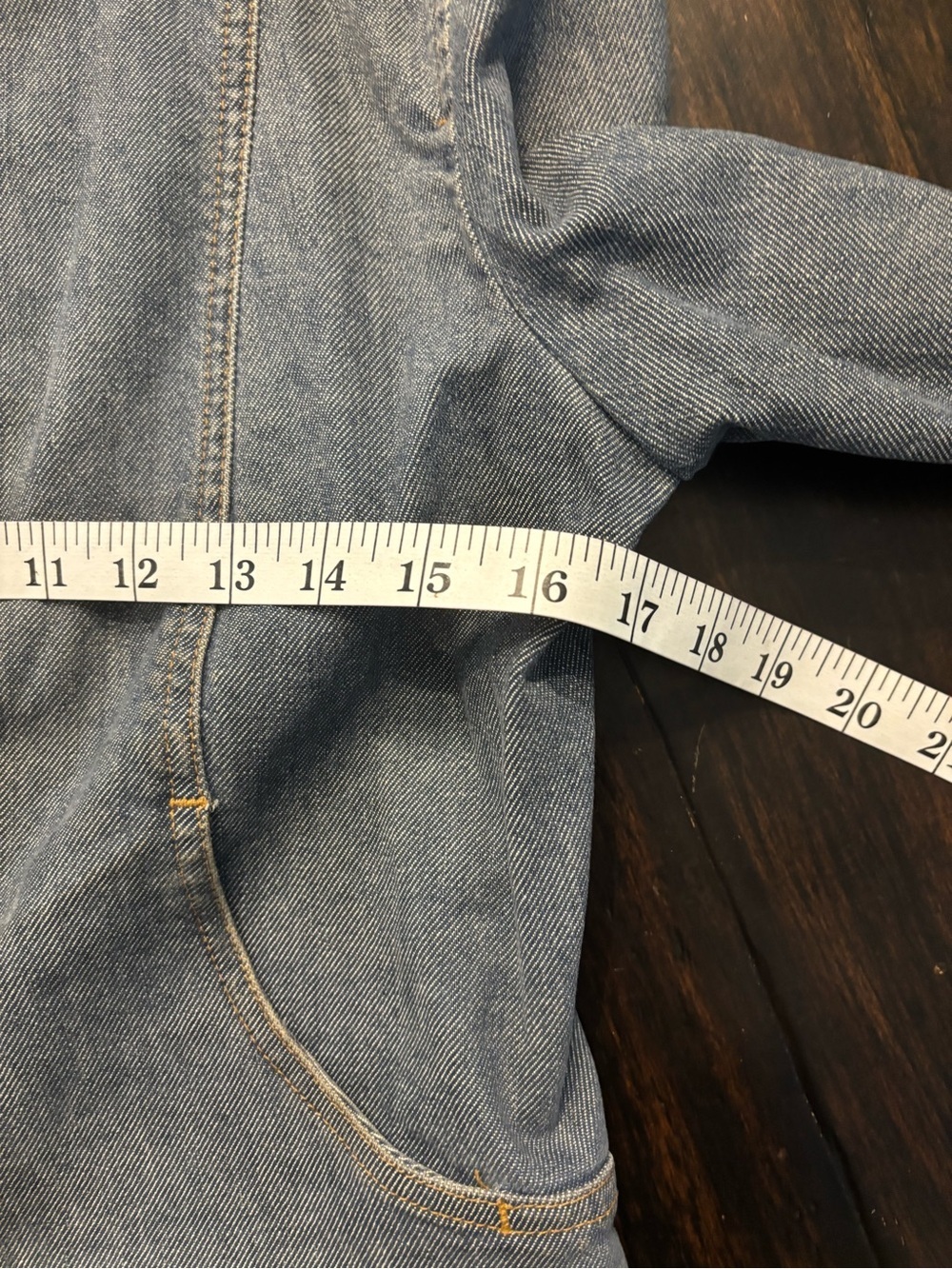 Theory Light Blue Jean Jacket with mandarin Snap and zipper size small - Picture 8 of 8